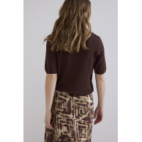 Tramontana Trui Top Shawl Chocolate